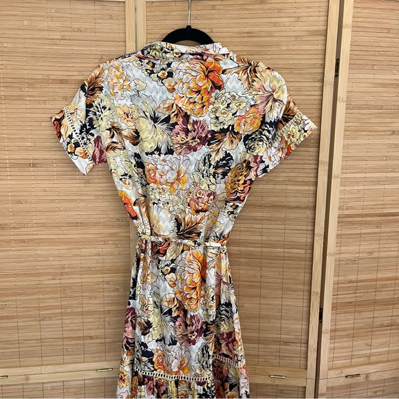 NWT Anthropologie Barok Floral Crochet Button Down Maxi Shirt Dress Size S/M - Picture 7 of 10